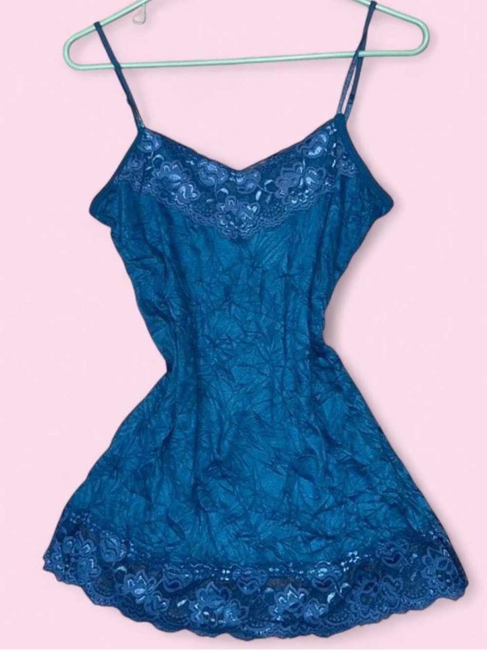 Maurices Teal Blue Lace-Trim Camisole